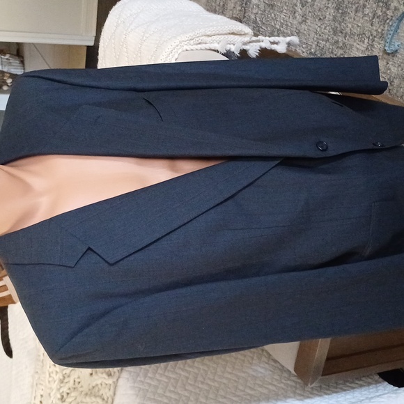 Burberry Vintage Navy Blue 100% Wool Suit Jacket 44 Burberrys - Picture 6 of 16